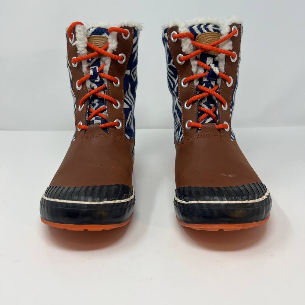 Keen Women's Elsa Lined Winter Boots Size 6.5 Brown Leather - Picture 2 of 15